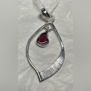 Garnet dangle pendant